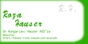 roza hauser business card